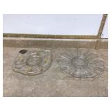 Vintage Anchor Hocking oyster and pearl serving platter and hand painted pl Vintage Anchor Hocking oyster and pearl serving platter and hand painted pl