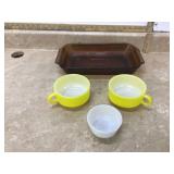 4 vintage glass kitchenware pieces 4 vintage glass kitchenware pieces