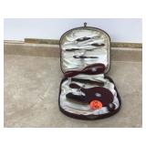 Antique vanity set with case Antique vanity set with case