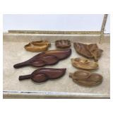 Various old wooden serving dishes Various old wooden serving dishes