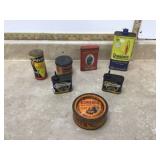 Various old product tins Various old product tins