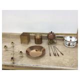 Mid Century Georges Briard pot with lid fondue pot and other Mid Century Georges Briard pot with lid fondue pot and other