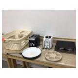 Appliance Tower in Laundry Basket Appliance Tower in Laundry Basket