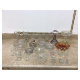 Glass pieces purple lamp base Glass pieces purple lamp base