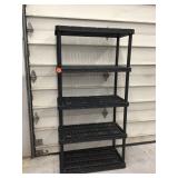 Five-tier plastic shelving unit Five-tier plastic shelving unit