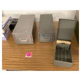 3 METAL FILE BOXES - HOUSEHOLD MISC