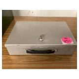 Secure metal box with key