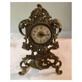 ANTIQUE CHERUB MANTEL CLOCK - VINTAGE