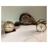 3 VINTAGE ALARM CLOCKS