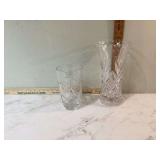 2 BEAUTIFUL LEAD CRYSTAL VASES - GLASS