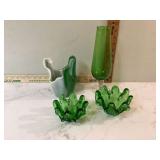 GREEN GLASS PIECES - GLASS