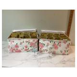 Wine glasses with separate compartments