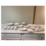 Vintage floral dish set from Illinois China Company