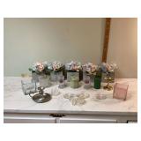 variety of candles and decor items