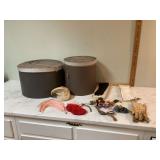 Vintage hat boxes from Hudson Department Store