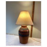 Mid Century Modern Heavy Pottery Table Lamp (Works) - Vintage Retro Lighting