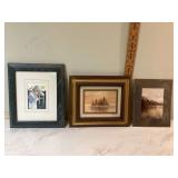 2 PAINTINGS AND MOUNTAIN PICTURE