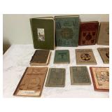 Various books in tote - cookbooks how-to Irish and more