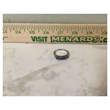 Elegant silver ring with tanzanite stones