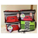 3 new expandable lunch coolers 1 green cooler all with