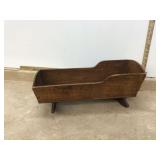 ANTIQUE WOODEN DOLL CRADLE - VINTAGE