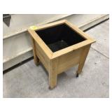 Mobile wooden planter box