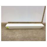 36 white crown moulding shelf with ledge and LED lighting