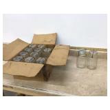 12 vintage mason jars glass lids