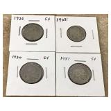 BUFFALO NICKELS - COINS CURRENCY