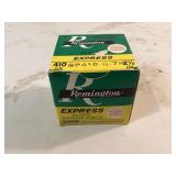 Box of 25 Remington 410 Express shot gun shells Box of 25 Remington 410 Express shot gun shells