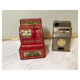 Antique buddy-L bank with slot machine feature Antique buddy-L bank with slot machine feature