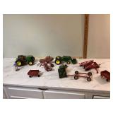 Vintage die-cast and plastic tractor toys Vintage die-cast and plastic tractor toys