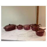 Purple glass cookware by Corningware Purple glass cookware by Corningware
