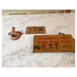 Vintage teeth bottle opener & fire sign Vintage teeth bottle opener & fire sign