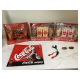 Vintage Coca-Cola gift sets bottle openers cards in tote Vintage Coca-Cola gift sets bottle openers cards in tote