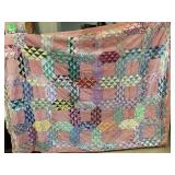 Hand-stitched quilt some repairs needed Hand-stitched quilt some repairs needed