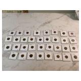 34 INDIAN HEAD PENNIES - COINS CURRENCY 34 INDIAN HEAD PENNIES - COINS CURRENCY