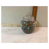 CANDY JAR OF VINTAGE MARBLES - MARBLES CANDY JAR OF VINTAGE MARBLES - MARBLES