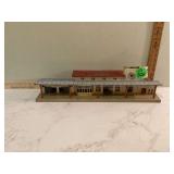 Antique metal train station collectible Antique metal train station collectible