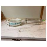 Glass dish lid holder & pan Glass dish lid holder & pan