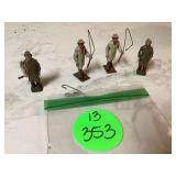 Old hand-painted lead farmworker figurines Old hand-painted lead farmworker figurines