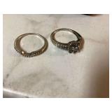 Sterling silver ring with 05 karat diamonds Sterling silver ring with 05 karat diamonds