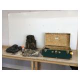 ASSORTED HUNTING SUPPLIES IN TRUNK