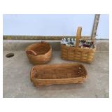 3 LONGABERGER BASKETS