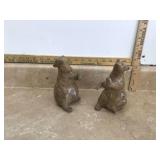 SET OF HEAVY BEAR BOOKENDS - HOME DECOR
