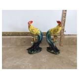 2 large Ardco rooster statues