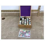 Various young living oils in box