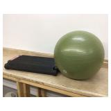 EXERCISE BALL AND STEP EXERCISER