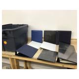 Multiple binders in a bin with lid