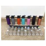 Various new water bottles